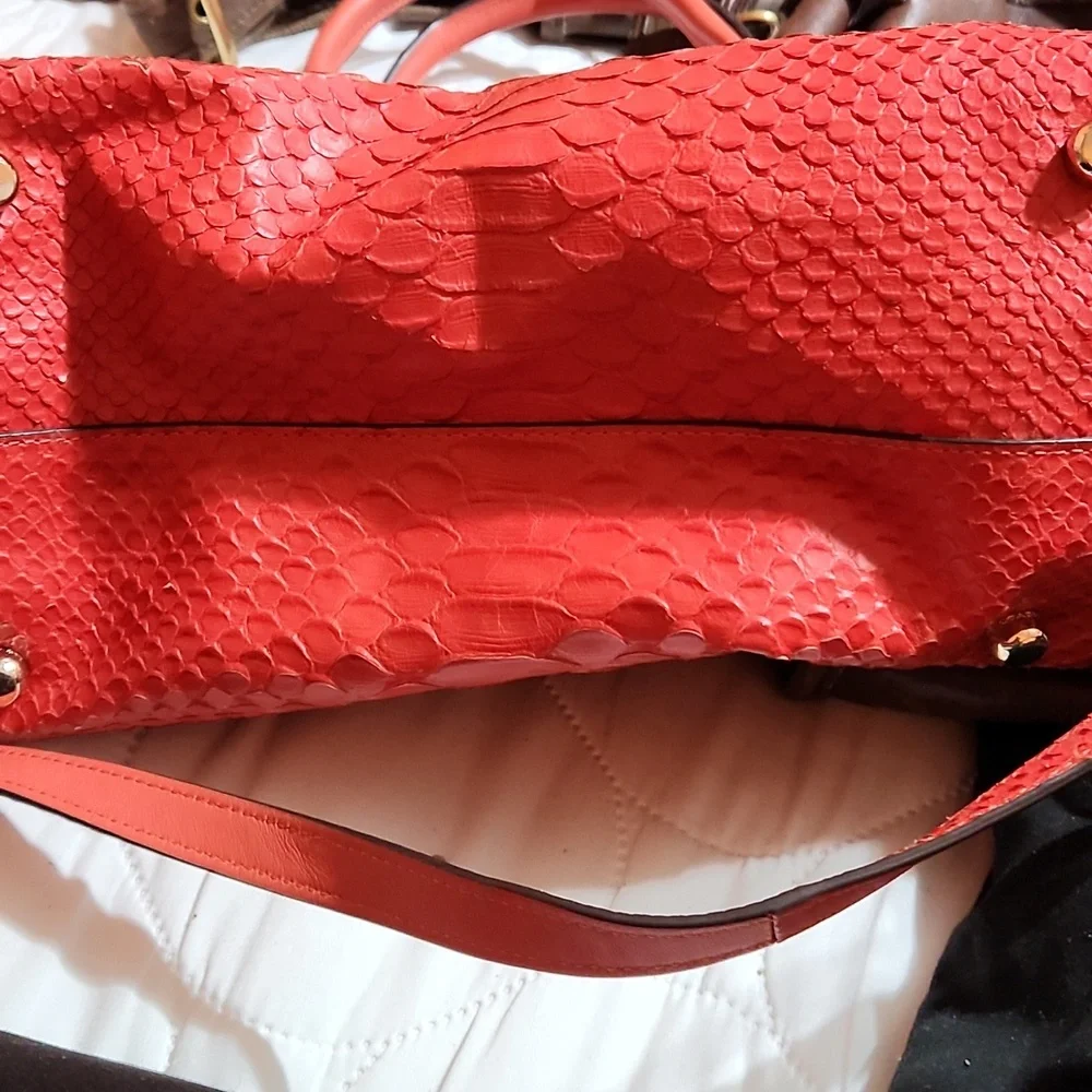 Restored Swagger In Colorblock Python Embossed Leather - Picture 4 of 5